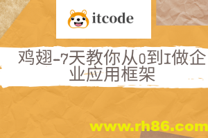 鸡翅-7天教你从0到1做企业应用框架