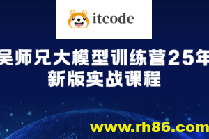 吴师兄大模型训练营25年新版实战课程