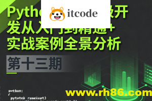 Python爬虫高级开发从入门到精通+实战案例全景分析（第十三期）
