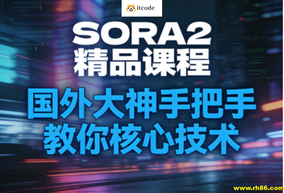 SORA2精品课程，国外大神手把手教你核心技术