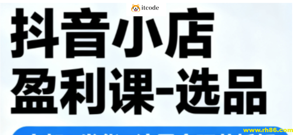 抖音小店盈利课-选品-上架-发货-流量全环节拆解，手把手教你搞定抖店运营